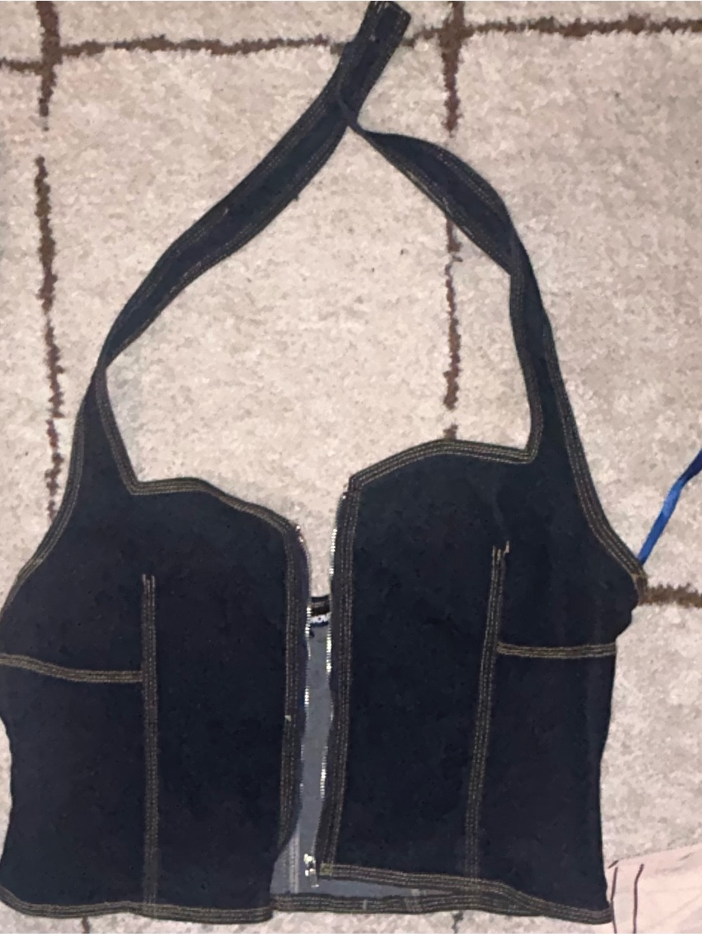 Black Halter Corset Top - Women Tops